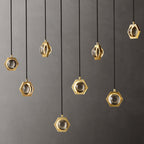 Full Copper Crystal Minimalist Living Room Dining Room Chandelier by CABINSGATE SMART FURNITURE
