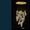 Nordic Light Luxury Art Chandelier for High Ceiling Living Room by CABINSGATE SMART FURNITURE
