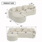 Transform Your Living Space with Our Stylish Compression Sofa with Chaise Longue by CABINSGATE SMART FURNITURE