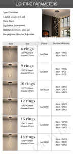 Loft Chandelier Modern Lighting Dining Room Lighting Fixtures by CABINSGATE SMART FURNITURE