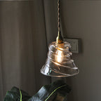 Nordic Modern Minimalist Brass Glass Single Head Small Chandelier by CABINSGATE SMART FURNITURE