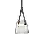 Post Modern Creative Leather Strap Glass Chandelier by CABINSGATE SMART FURNITURE