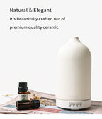Elevate Your Space with Our Ceramic Aroma Diffuser - Ultrasonic Humidifier in 5 Beautiful Colors by CABINSGATE SMART FURNITURE
