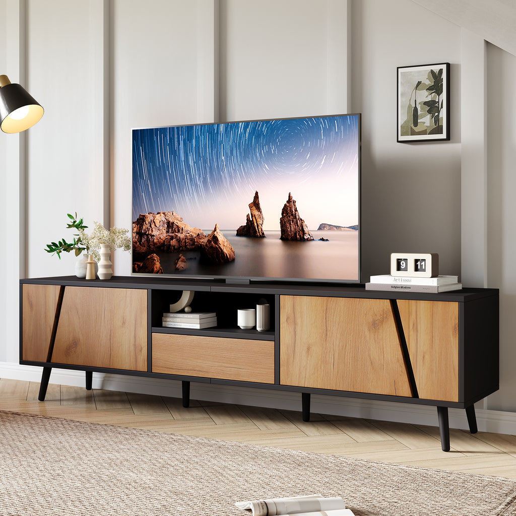 TV Stand Cabinet With Storage Sideboard,1 Drawer 2 Door, TV Entertainment Center For Livingroom Bedroom by CABINSGATE SMART FURNITURE