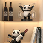 Panda Red Wine Rack Decoration, Wine Cabinet Combination Light by CABINSGATE SMART FURNITURE