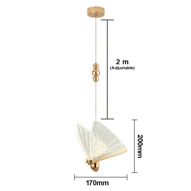 Light Luxury Modern Minimalist Creative Design Bar Butterfly Chandelier by CABINSGATE SMART FURNITURE