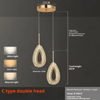Light Luxury Bedroom Bedside Chandelier Modern Minimalist Long Line Small Droplight by CABINSGATE SMART FURNITURE