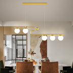 Simple Modern Creative Rectangle Dining Table Starry Chandelier by CABINSGATE SMART FURNITURE