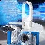 Bladeless Portable Fan: Experience Whisper-Quiet Comfort Anywhere by CABINSGATE SMART FURNITURE