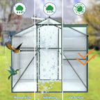 Polycarbonate Greenhouse,6X8 Ft Heavy Duty Walk-in Plant Garden Greenhouse For Backyard,Outdoor by CABINSGATE SMART FURNITURE