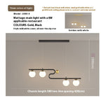 Simple Modern Creative Rectangle Dining Table Starry Chandelier by CABINSGATE SMART FURNITURE