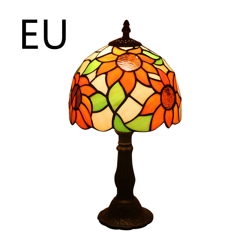 Enhance Your Space with the Retro Yellow Glass Bedside Lamp by CABINSGATE SMART FURNITURE
