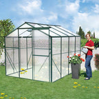 Polycarbonate Greenhouse,6X8 Ft Heavy Duty Walk-in Plant Garden Greenhouse For Backyard,Outdoor by CABINSGATE SMART FURNITURE