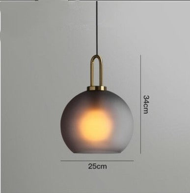 Nordic Simple Modern Glass Ball Chandelier Milk Tea Shop Clear Bar Restaurant Chandelier by CABINSGATE SMART FURNITURE