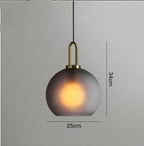 Nordic Simple Modern Glass Ball Chandelier Milk Tea Shop Clear Bar Restaurant Chandelier by CABINSGATE SMART FURNITURE
