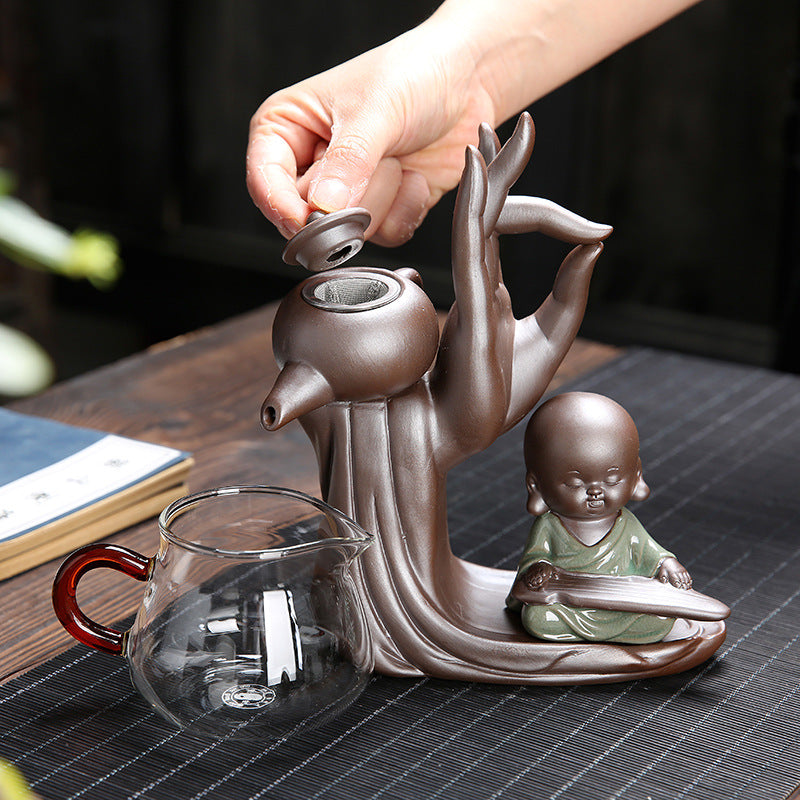 Elevate Your Experience with Our Ebony Ceremony Tea Set by CABINSGATE SMART FURNITURE