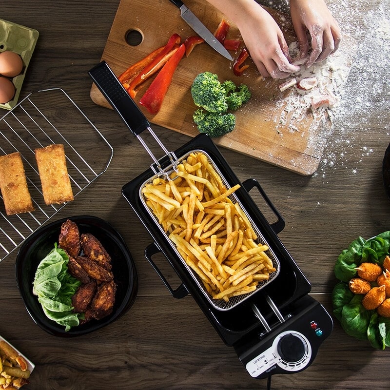Household 3L French Fries Electromechanical Fryer.