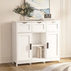 Cabinets With Drawers And Shelves, Living Room, Bedroom, Bathroom Decor Cabinets Furniture Home Decor - White by CABINSGATE SMART FURNITURE