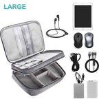 Portable Electronics Organizer Bag - Double Layer Waterproof Travel Case for All Your Digital Accessories by CABINSGATE SMART FURNITURE
