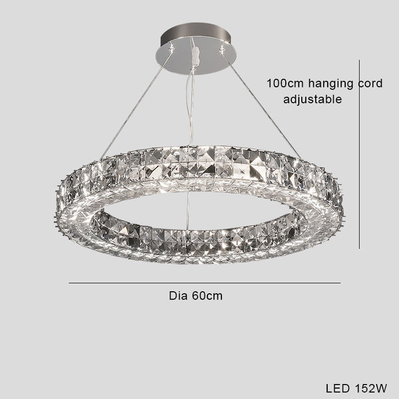 Light Luxury Style Crystal Chandelier Modern Simple Led by CABINSGATE SMART FURNITURE