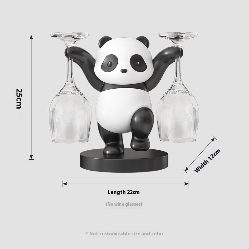 Panda Red Wine Rack Decoration, Wine Cabinet Combination Light by CABINSGATE SMART FURNITURE