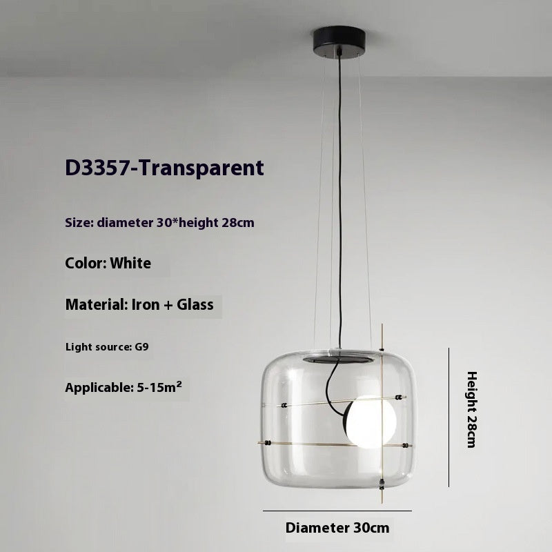 Creative Art Modern Minimalist Glass Bedroom Bedside Chandelier by CABINSGATE SMART FURNITURE