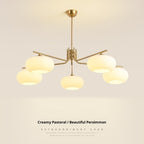 Simple Modern Bedroom Light Cream Style Persimmon Chandelier by CABINSGATE SMART FURNITURE
