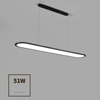 Modern Simple Creative Strip Bar Led Office Lighting Restaurant Chandelier by CABINSGATE SMART FURNITURE