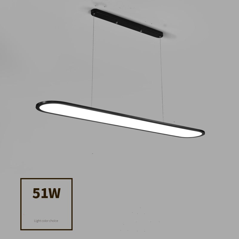 Modern Simple Creative Strip Bar Led Office Lighting Restaurant Chandelier by CABINSGATE SMART FURNITURE