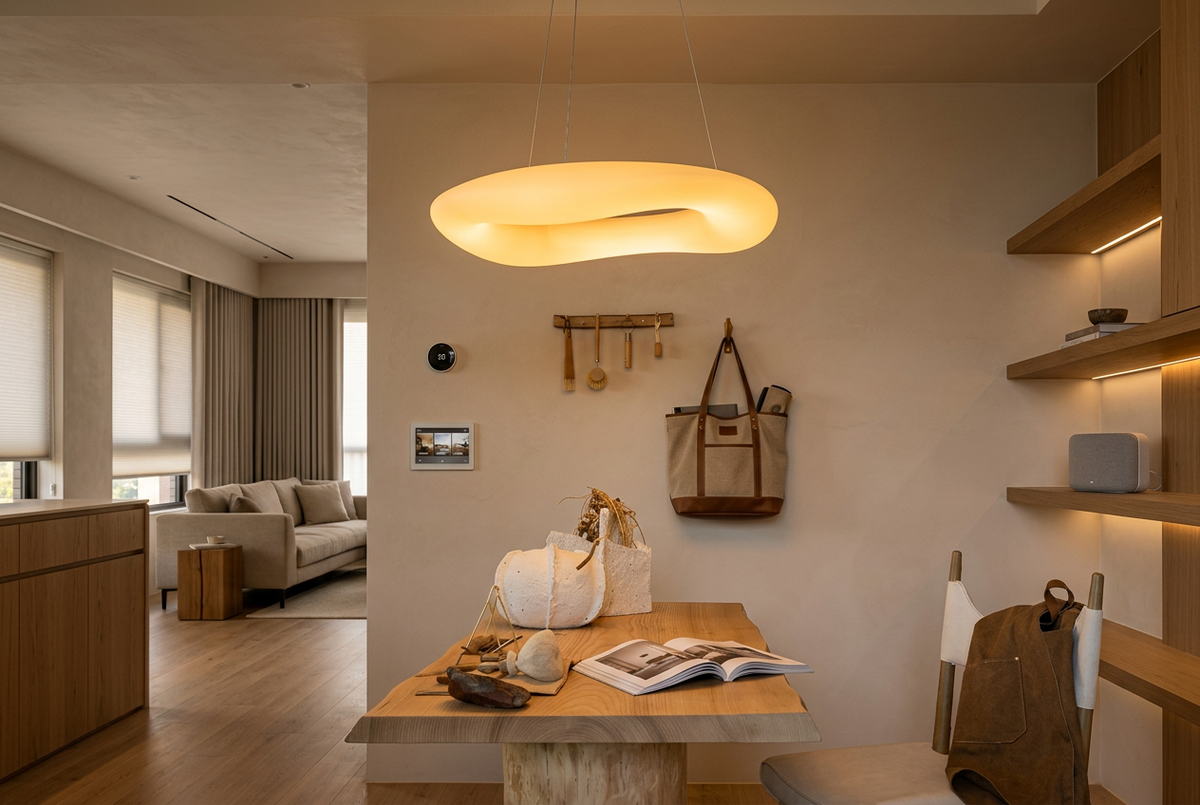 Italian Designer Nordic Chandelier Modern Minimalist Creative Living Room Lamps Round Ring Dining Room Bedroom Chandelier by CABINSGATE SMART FURNITURE