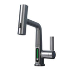 Intelligent Digital Display Faucet Pull-out Basin Faucet Temperature Digital Display Rotation by CABINSGATE SMART FURNITURE