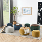 Circular Storage Footstool 2-in-1 Function by CABINSGATE SMART FURNITURE