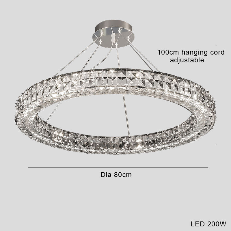 Light Luxury Style Crystal Chandelier Modern Simple Led by CABINSGATE SMART FURNITURE