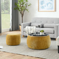 Circular Storage Footstool 2-in-1 Function by CABINSGATE SMART FURNITURE