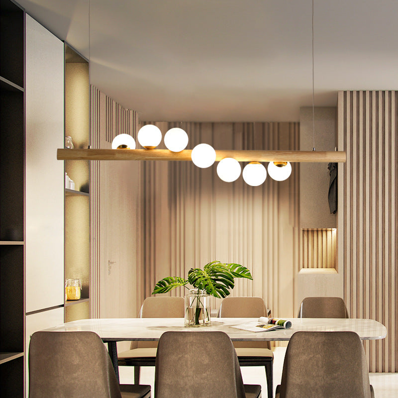 Chandelier Solid Wood Modern Minimalist Log by CABINSGATE SMART FURNITURE