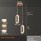 Light Luxury Bedroom Bedside Chandelier Modern Minimalist Long Line Small Droplight by CABINSGATE SMART FURNITURE