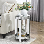 Crystal Inlaid Mirror Round Table by CABINSGATE SMART FURNITURE