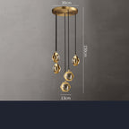 Full Copper Crystal Minimalist Living Room Dining Room Chandelier by CABINSGATE SMART FURNITURE