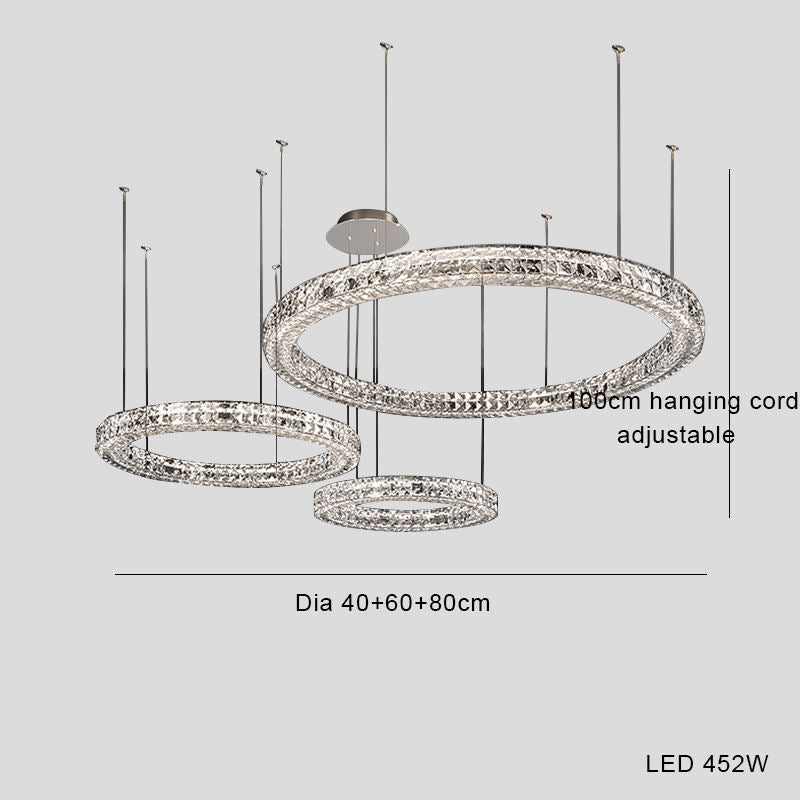 Light Luxury Style Crystal Chandelier Modern Simple Led by CABINSGATE SMART FURNITURE