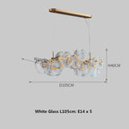 Modern Minimalist Restaurant Table Bar Glass Chandelier by CABINSGATE SMART FURNITURE