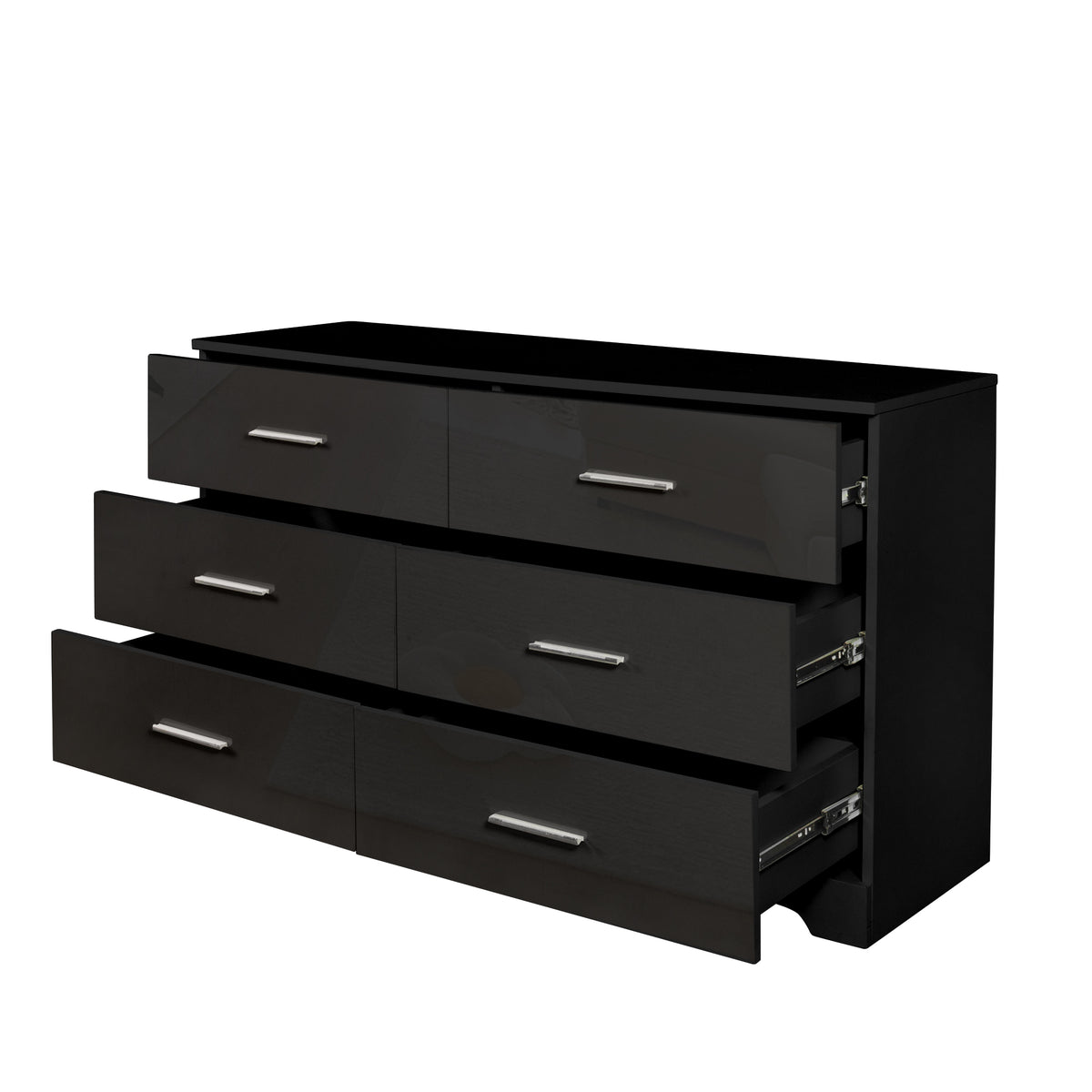 Black Particle Board With Triamcinol, Six Drawer Cabinet by CABINSGATE SMART FURNITURE