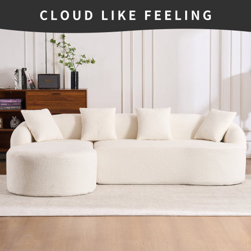Transform Your Living Space with Our Stylish Compression Sofa with Chaise Longue by CABINSGATE SMART FURNITURE