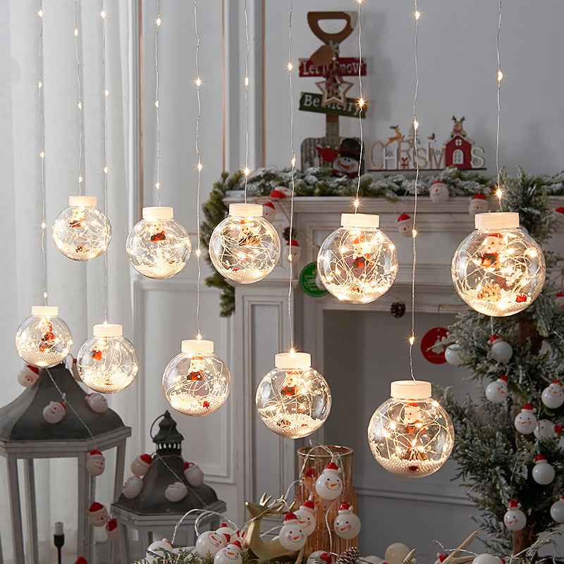 Transform Your Home with LED Christmas Curtain Lights – Enchanting Fairy Snowman Design by CABINSGATE SMART FURNITURE