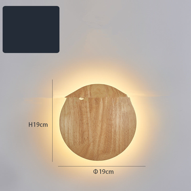 Eco-Friendly Wall-Mounted Log Art Wall Lamp