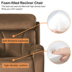 Lift Chair Recliner For Elderly Power Remote Control Recliner Sofa Relax Soft Chair Anti-skid Australia Cashmere Fabric Furniture Living Room Brown by CABINSGATE SMART FURNITURE