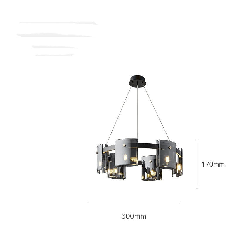 Modern Simple Glass Living Room Chandelier Bedroom Study Personality by CABINSGATE SMART FURNITURE
