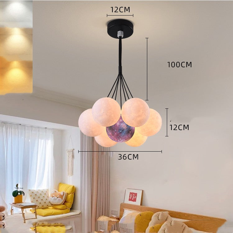 Elevate Your Space with Our Nordic Bedroom Chandelier: Creative Moon Bubble Lights by CABINSGATE SMART FURNITURE
