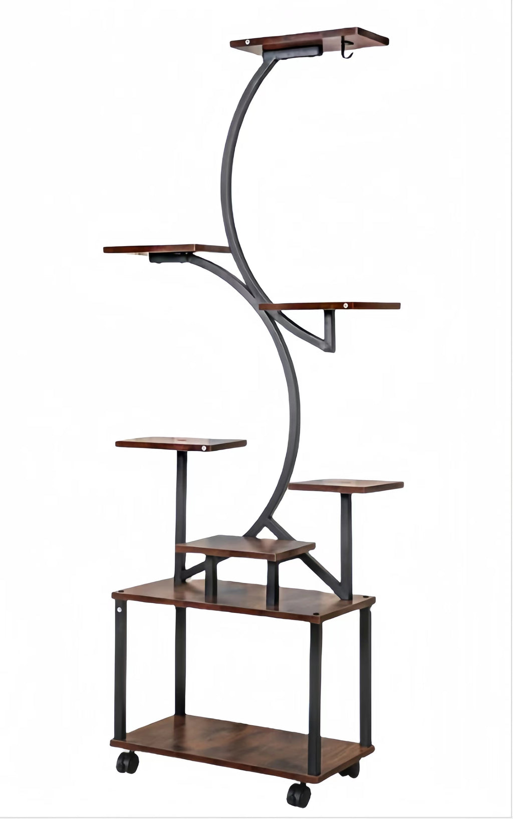 Plant Stand With Grow Lights, 8 Tiered Indoor Plant Shelf, 61 Tall Plant Stand For Indoor Plants Multiple, Metal Plant Flower Holder Stand, S-Shaped Plant Rack For Home Patio by CABINSGATE SMART FURNITURE