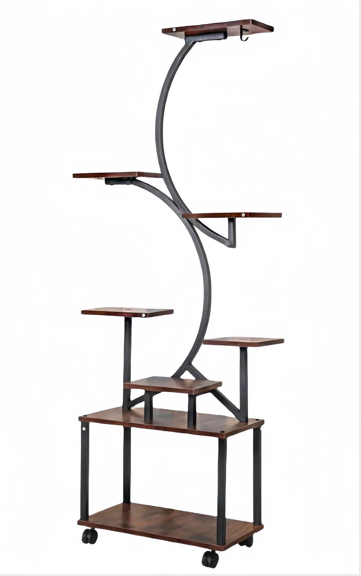 Plant Stand With Grow Lights, 8 Tiered Indoor Plant Shelf, 61 Tall Plant Stand For Indoor Plants Multiple, Metal Plant Flower Holder Stand, S-Shaped Plant Rack For Home Patio by CABINSGATE SMART FURNITURE
