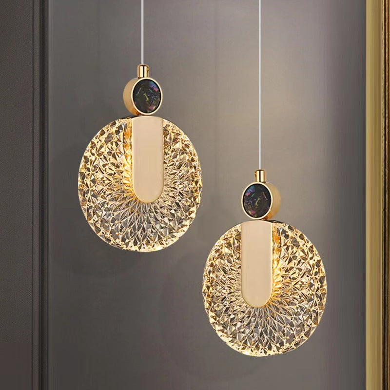Light Luxury Bedroom Bedside Chandelier Modern Minimalist Long Line Small Droplight by CABINSGATE SMART FURNITURE